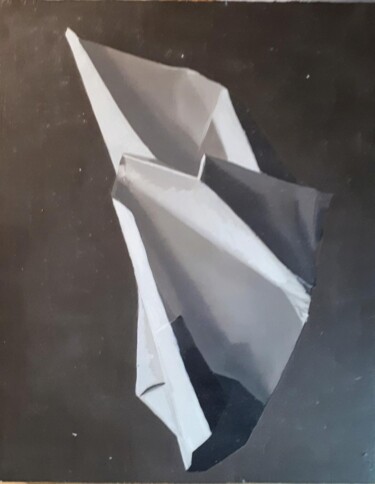 Pintura titulada "Paper fold" por R.Paül, Obra de arte original, Oleo