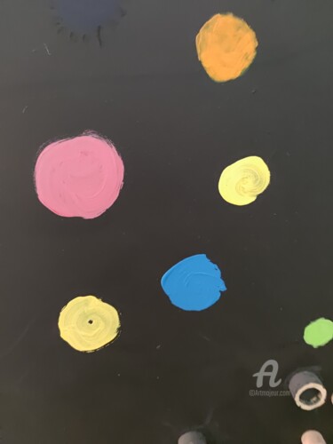 Schilderij getiteld "Farbflecken" door Reiner Poser, Origineel Kunstwerk, Acryl