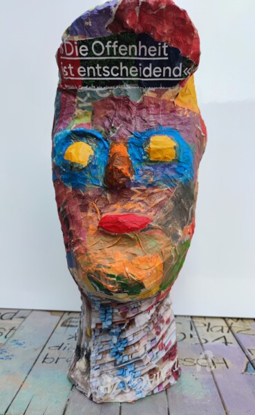 Sculptuur getiteld "My pretty Gitti" door Reiner Poser, Origineel Kunstwerk, Gips