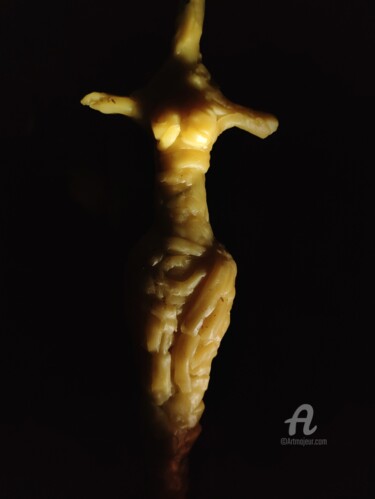 Skulptur mit dem Titel "Small Torso in Wax" von Reiner Poser, Original-Kunstwerk, Seife