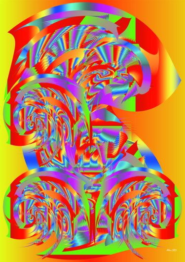 Arts numériques intitulée "CURUMIN YANOMAMI CH…" par Reinhard Heydrich Allan De Souza Santos, Œuvre d'art originale, Peintur…