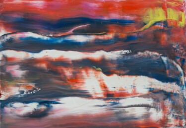 Pintura intitulada "Abstrakt-Nr. 2020-2…" por Reinhard Schiweck, Obras de arte originais, Laca