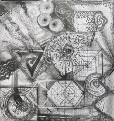 Dessin intitulée "Pensamientos oscuros" par Reinold Mesa, Œuvre d'art originale, Crayon