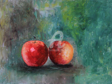 Peinture intitulée "Pomme" par Marie-Ange Ducasse, Œuvre d'art originale, Huile