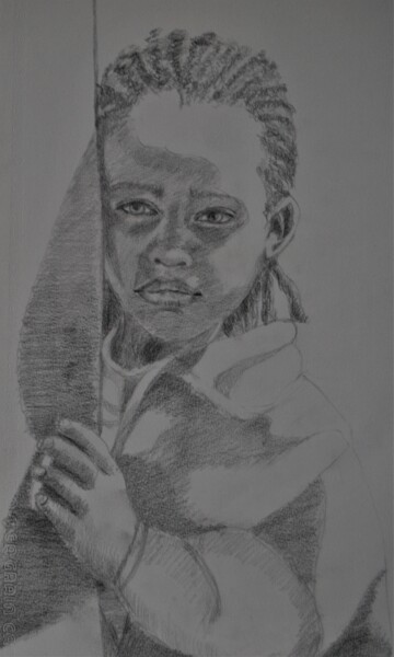 Painting titled "Miriam" by Reme, Original Artwork, Pencil