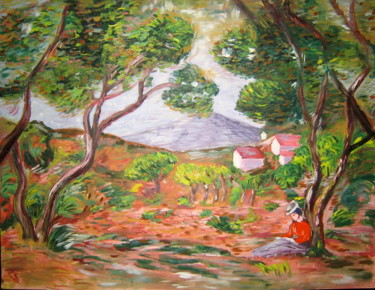 Malarstwo zatytułowany „Noirmoutier - (RENO…” autorstwa Rémi Demerlé, Oryginalna praca, Olej