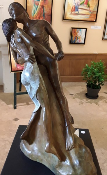 Sculpture intitulée "L’HÉSITATION" par Coudrain-Sculpteur, Œuvre d'art originale, Bronze