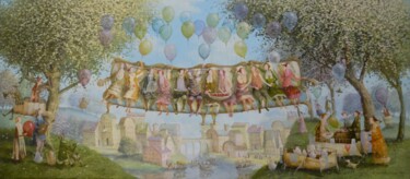 Pittura intitolato "Swing" da Remigijus Januskevicius, Opera d'arte originale, Olio