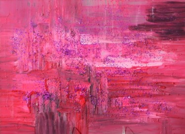 Pintura intitulada "CIEL ROSE" por Remilda, Obras de arte originais, Óleo