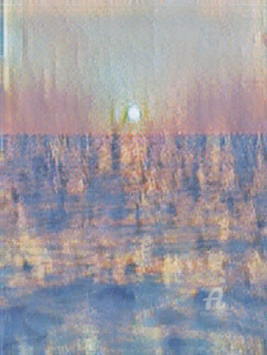 Цифровое искусство под названием "sunset sea" - Remond Reichwein, Подлинное произведение искусства, Цифровая живопись