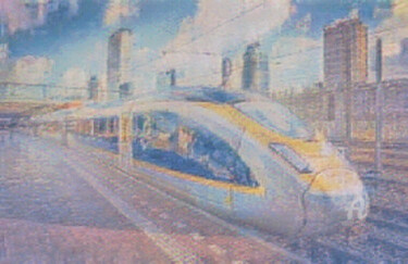 Digital Arts titled "on rails" by Remond Reichwein, Original Artwork, Digital Painting