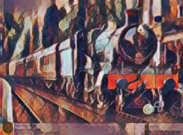 Digital Arts titled "rails" by Remond Reichwein, Original Artwork, Digital Painting