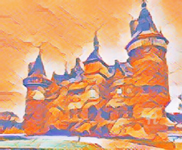 Digital Arts titled "oranje kasteel" by Remond Reichwein, Original Artwork, Digital Painting