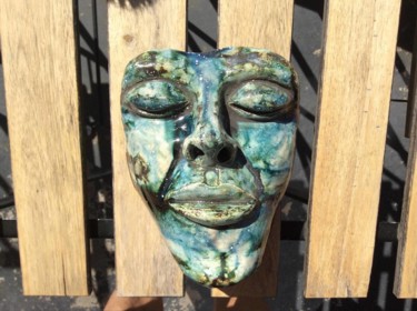 Sculpture titled "masque" by Remy Bolet, Original Artwork, Clay