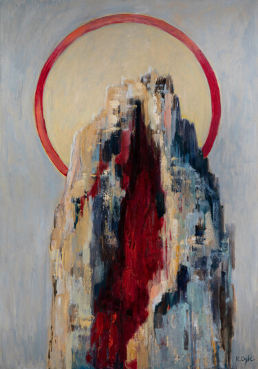Картина под названием "Trunk and Sun" - Renata Dyk, Подлинное произведение искусства, Масло Установлен на Деревянная рама дл…