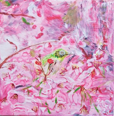 Peinture intitulée "Kirschblüte" par Renate Kock, Œuvre d'art originale, Acrylique