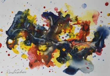 Peinture intitulée "carrossel" par Renato Cardoso, Œuvre d'art originale, Aquarelle