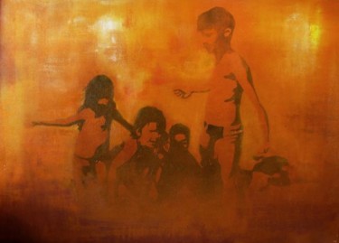 Schilderij getiteld "Momentos I" door Renato Araújo, Origineel Kunstwerk