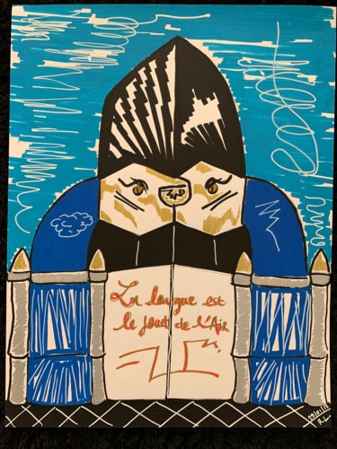 Schilderij getiteld "La porte secrète de…" door Renaud Lambert, Origineel Kunstwerk, Marker