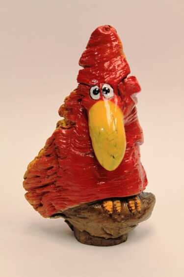 Escultura intitulada "Hot bird" por René Blanchet, Obras de arte originais, Madeira