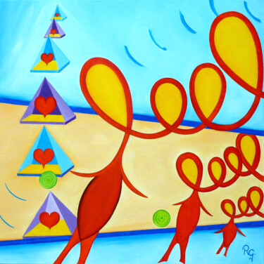 Painting titled "THE FREE SPIRIT II" by René Georges (RG.), Original Artwork, Oil