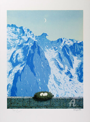 Druckgrafik mit dem Titel "Le Domaine D'Arnheim" von René Magritte, Original-Kunstwerk, Lithographie