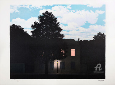 Printmaking titled "L'Empire Des Lumièr…" by René Magritte, Original Artwork, Lithography