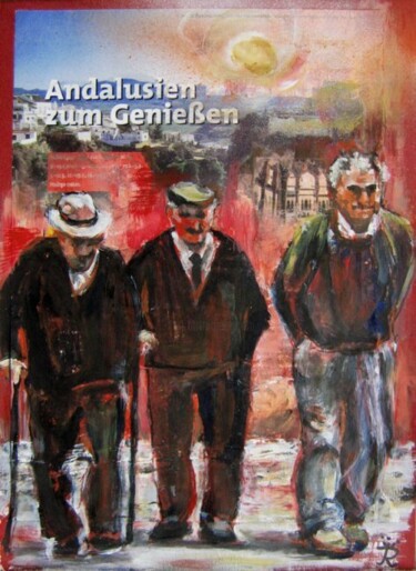 Schilderij getiteld "Andalusien zum Geni…" door Renée König, Origineel Kunstwerk, Olie