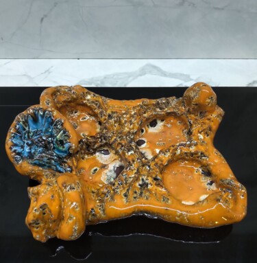 Sculpture titled "Scultura ceramica -…" by Renzo De Liberali, Original Artwork, Ceramics
