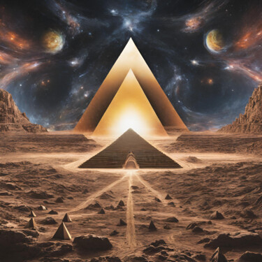 Arte digital titulada "PYRAMIDS 3 - highwa…" por Reskatorsilver, Obra de arte original, Impresión digital