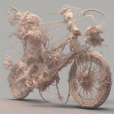Arte digitale intitolato "Surrealist Pink Bike" da Reskatorsilver, Opera d'arte originale, Stampa digitale