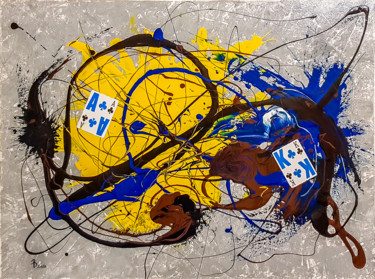 Картина под названием "- The Winning Hand…" - Retne, Подлинное произведение искусства, Эмаль