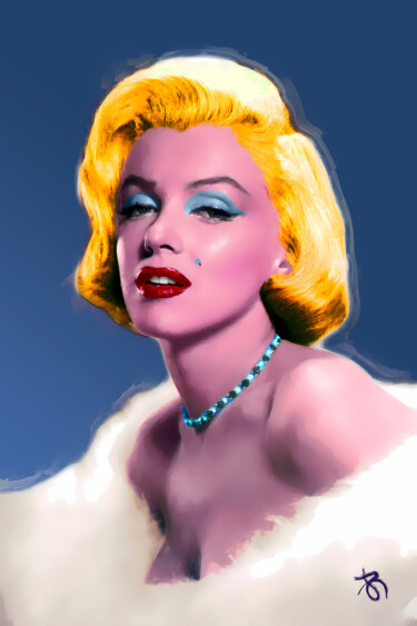 Arte digitale intitolato "Marilyn Monroe N-27…" da Retne, Opera d'arte originale, Fotomontaggio