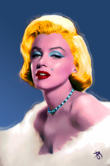 Digital Arts με τίτλο "Marilyn Monroe N-27…" από Retne, Αυθεντικά έργα τέχνης, Φωτογραφία Μοντάζ