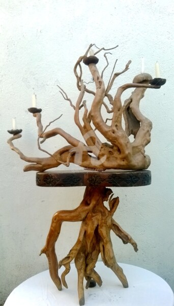 雕塑 标题为“candlestick” 由Revaz Verulidze, 原创艺术品, 木