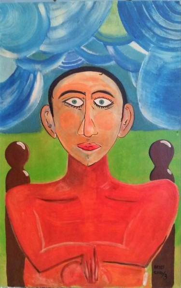 Painting titled "2010-3" by Reyes Solis Fernandez, Original Artwork, Tempera