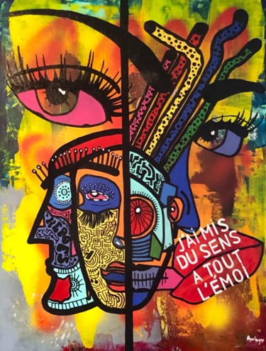 Pintura titulada "L'émoi" por Reyolenjoy, Obra de arte original, Acrílico