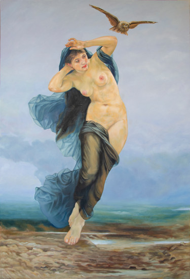 Painting titled "La-Nuit / William A…" by Reza Davatgar, Original Artwork, Oil
