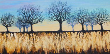 Peinture intitulée "Between Seasons" par Ritch Gaiti, Œuvre d'art originale, Huile