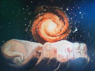 Pintura intitulada "Universo nas mãos" por Rhagara, Obras de arte originais, Acrílico