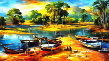 Digital Arts titled "Un rio muchas vidas" by Riccardo Zullian, Original Artwork, Digital Painting