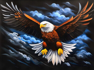 数字艺术 标题为“Aguila Calva” 由Riccardo Zullian, 原创艺术品, 数字油画