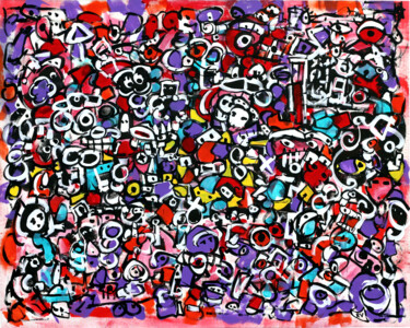 Malerei mit dem Titel "SOS 2" von Riccardo Vitiello, Original-Kunstwerk, Acryl