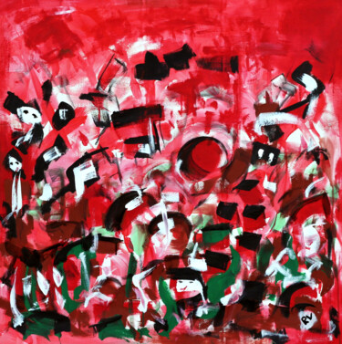 Картина под названием "Blood red sky" - Riccardo Vitiello, Подлинное произведение искусства, Акрил
