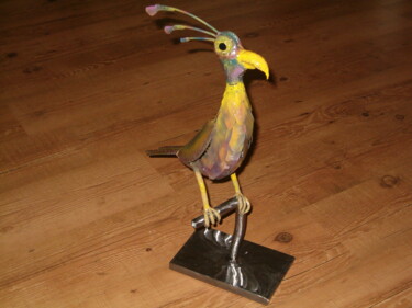 Sculpture titled "The Steel Bird" by Rich Leyden, Original Artwork, Metals