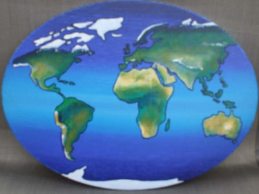 Painting titled "WorldWide" by Richard Mangold, Original Artwork, Oil