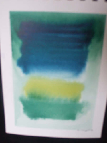 Schilderij getiteld "Colour Field Green,…" door Richard Mangold, Origineel Kunstwerk, Olie