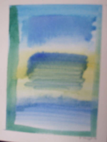 Schilderij getiteld "Colour Field ,Blue,…" door Richard Mangold, Origineel Kunstwerk, Olie