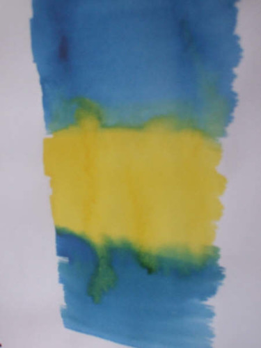 Schilderij getiteld "Colour Field ,Blue,…" door Richard Mangold, Origineel Kunstwerk, Olie