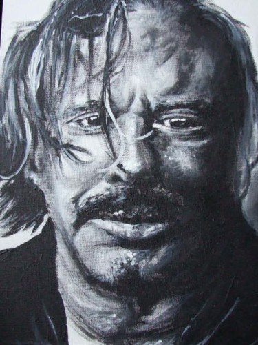 Peinture intitulée "Rourke" par Richard Mangold, Œuvre d'art originale, Huile